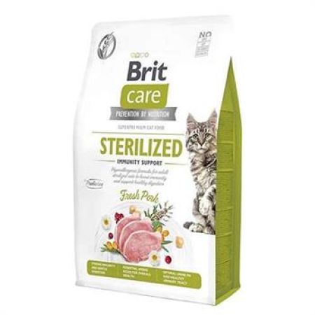 Brit Care Immunity Prebiotik Içerikli Domuzlu Kısırlaştırılmış Kedi Maması 2 Kg