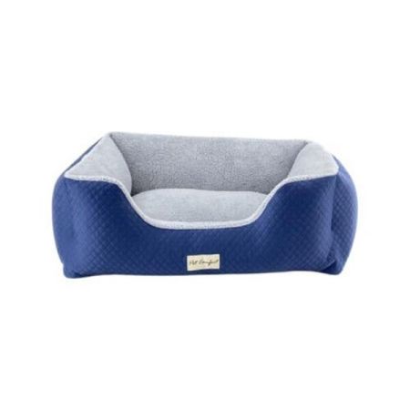 Pet Comfort Echo Mirinda Peluş Kedi ve Köpek Yatağı Gri/Mavi Medium 80x65 Cm