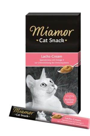 Mıamor Cream Somonlu Sıvı Kedi Ödülü 6 X15 Gr