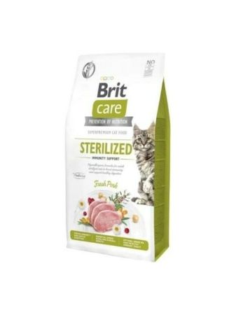 Brit Care Immunity  Prebiotik Içerikli Domuzlu Kısırlaştırılmış Kedi Maması 2 kg