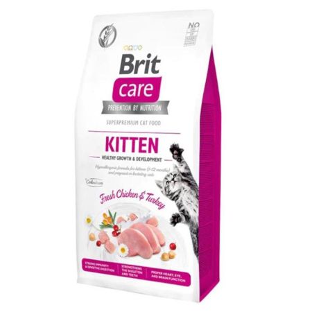 Brit Care Tavuklu ve Hindili Tahılsız Yavru Kedi Maması 7 kg