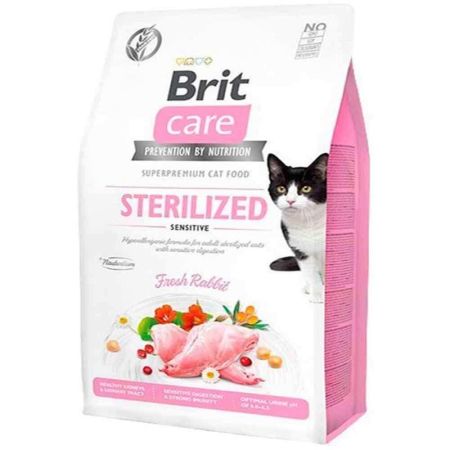 Brit Care Sindirim Sistemi Destekleyici Tavşanlı Kısırlaştırılmış Kedi Maması 7 kg