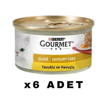 Gourmet Gold Cake Tavuk ve Havuçlu Kedi Konservesi x 6 ADET