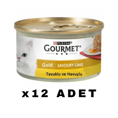 Gourmet Gold Cake Tavuk ve Havuçlu Kedi Konservesi x 12 ADET