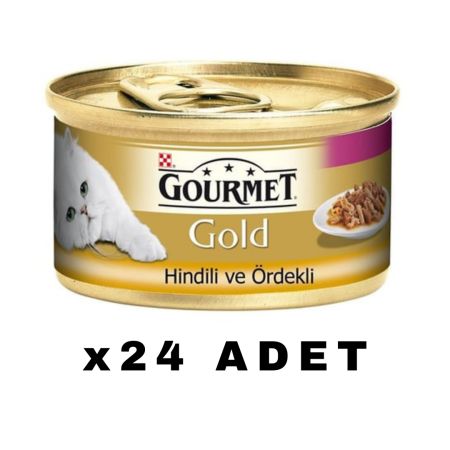Gourmet Gold Hindili Ördekli Yetişkin Kedi Konservesi 85 Gr x 24 ADET