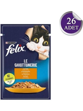 Felix Tavuk Etli Kedi Yaş Maması 26x85g
