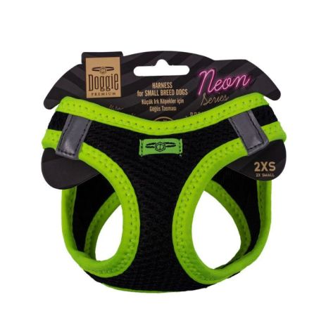 Doggie Havalı Dokuma Neon Küçük Irk Köpek Göğüs Tasması Xxsmall Sarı 26-30 Cm