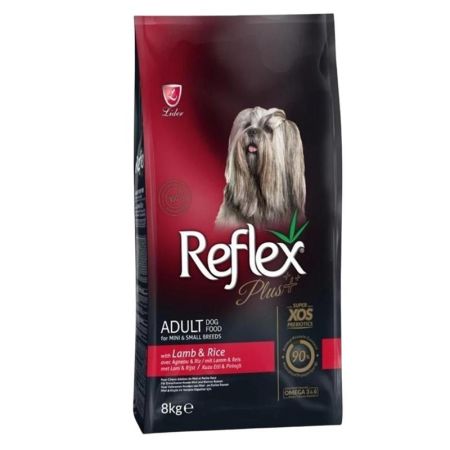Reflex Plus Mini ve Küçük Irk Kuzulu ve Pirinçli Yetişkin Köpek Maması 8 kg