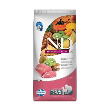 N&D Tropical Selection Düşük Tahıllı Domuzlu ve Tropikal Meyveli Orta ve Büyük Irk Yetişkin Köpek Maması 10kg