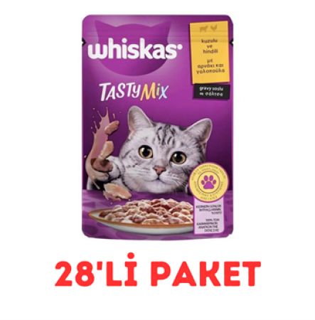 Whiskas Tasty Mix Kuzulu Ve Hindili Yaş Kedi Maması 85 Gr 28'Lİ PAKET