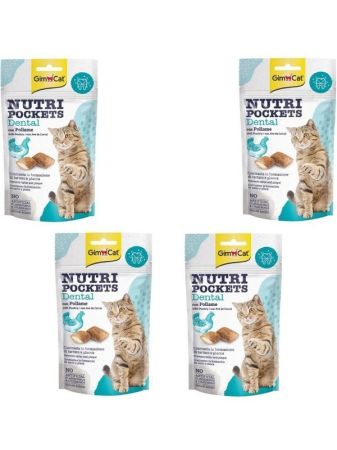 GimCat Nutripockets Dental Diş Sağlığı için Kedi Ödül Maması 4x60gr