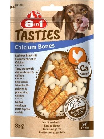8in1 Tasties Calcium Bones Tavuk Sargılı Köpek Ödülü 85 gr