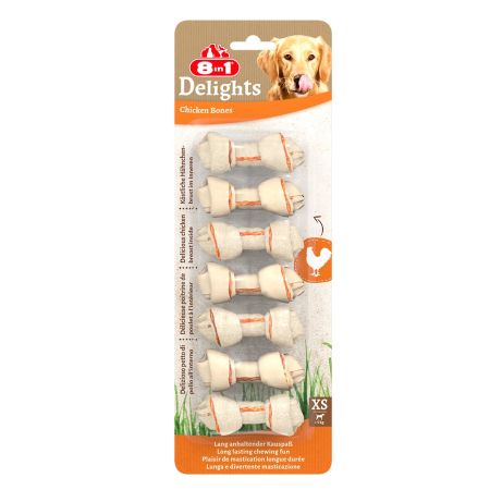 8in1 Delights Bones 7'li XS Tavuklu Köpek Ödül Kemiği 84 gr