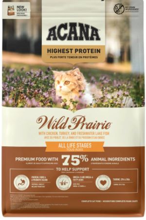 Acana Wild Prairie Tavuklu ve Göl Balıklı Tahılsız Kedi Maması 340 gr