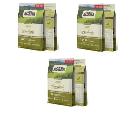 Acana Grasslands Ördekli Tahılsız Kedi Maması 1,8 kg (3'lü Paket)