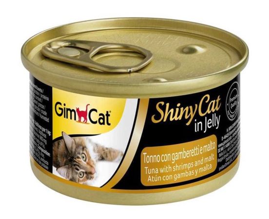 GimCat Shinycat Konserve Kedi Maması Tuna Balıklı Karidesli Malt Özlü 70 Gr (24 Adet)