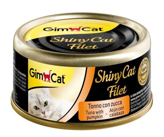 GimCat Shinycat Fileto Kedi Maması Tuna ve Bal Kabaklı 70 gr (24 Adet)