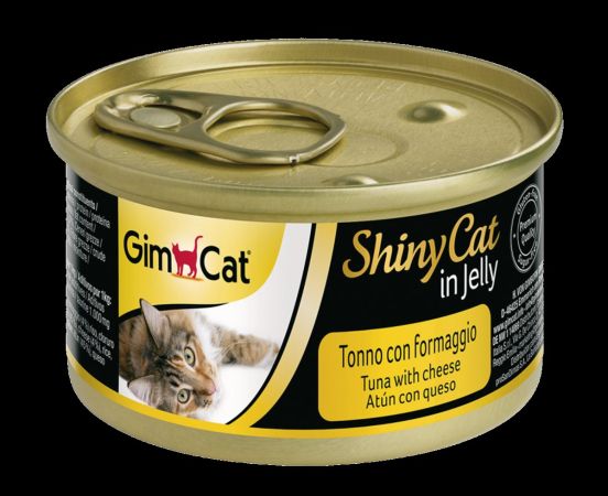 GimCat Shinycat Konserve Kedi Maması Tuna Balıklı Peynirli 70 Gr (24 Adet)