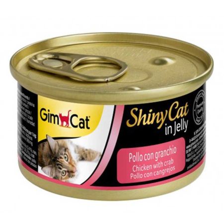 GimCat Shinycat Konserve Kedi Maması Tavuklu Yengeçli 70 Gr (24 Adet)