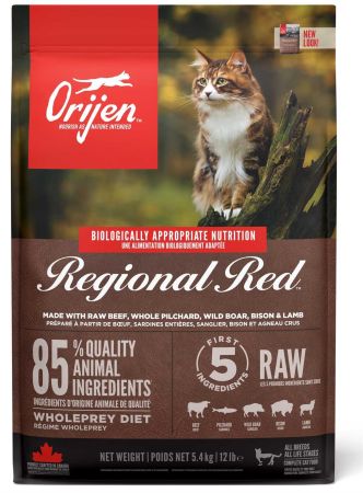 Orijen Regional Red Tahılsız Kedi Maması 1,8 Kg + 6 Adet Acana Premium Kuzulu Ezme Kedi Konservesi 85 gr