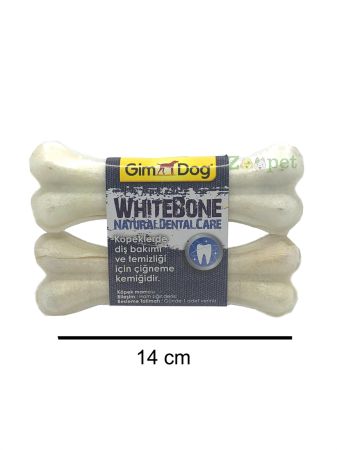 Gimdog Mordimi Press Beyaz Kemik Köpek Ödülü (2li Paket) - 14 Cm