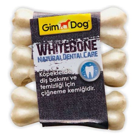 Gimdog Mordimi Press Beyaz Kemik Köpek Ödülü (3lü Paket) - 9 Cm