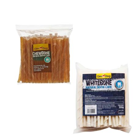 Gimdog Naturel & White Bone Burgu Çubuk Köpek Ödülü (100 Lü Paket 5-6 Gr)