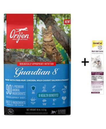 Orijen Guardian 8 Tahılsız Yetişkin Kedi Maması  4.5 Kg + (Gimcat Malt Extra 100 g)