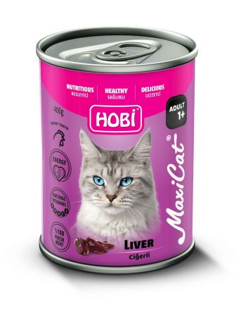 Hobi Maxicat Ciğerli Kedi Konserve Mama 400 g