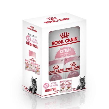 Royal Canin Kitten Bundle Yavru Kedi Maması 2 Kg  (2 Adet Kitten Yaş Mama Hediyeli)