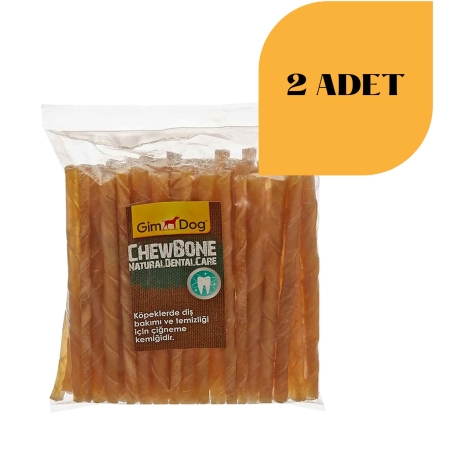 Gimdog Naturel Burgu Çubuk Köpek Ödülü (50Li Paket 5-6 Gr) 2 Adet