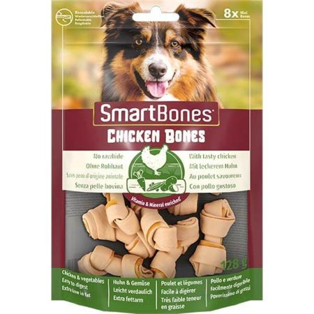 Smart Bones Mini Chicken Tavuklu ve Sebzeli Küçük Irk Köpek Ödülü  8 Adet