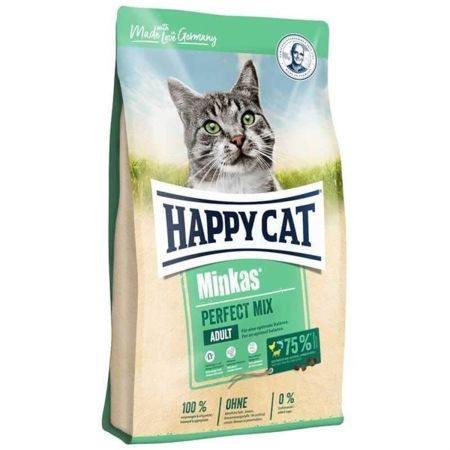 Happy Cat Minkas Perfect Mix Tavuklu, Kuzulu ve Balıklı Yetişkin Kedi Maması  10 Kg