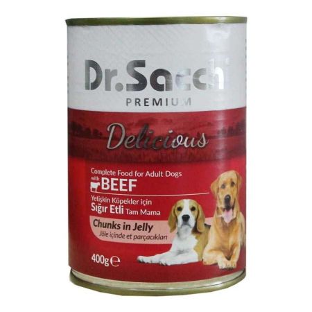 Dr. Sacchi Delicious Sığır Etli Köpek Konservesi  400 gr