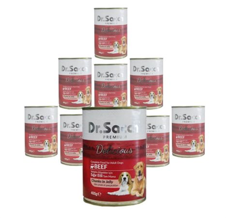 Dr. Sacchi Delicious Sığır Etli Köpek Konservesi  400 gr (24 Adet)