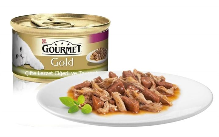 Purina Gourmet Gold Ciğerli ve Tavşanlı Kedi Konservesi  85 gr