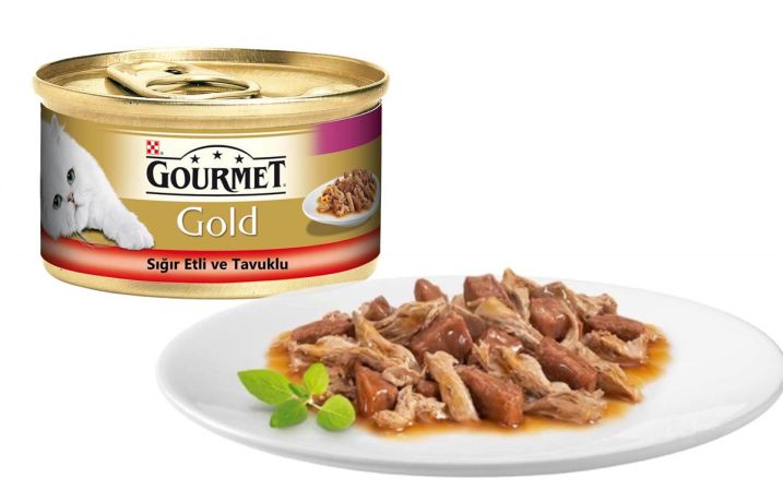 Purina Gourmet Gold Sığır Etli ve Tavuklu Kedi Konservesi  85 gr