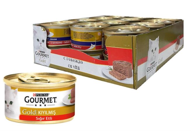 Purina Gourmet Gold Kıyılmış Sığır Etli Kedi Konservesi  85 gr (24 Adet)