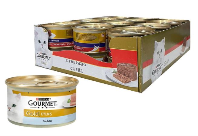 Purina Gourmet Gold Kıyılmış Ton Balıklı Kedi Konservesi  85 gr (24 Adet)