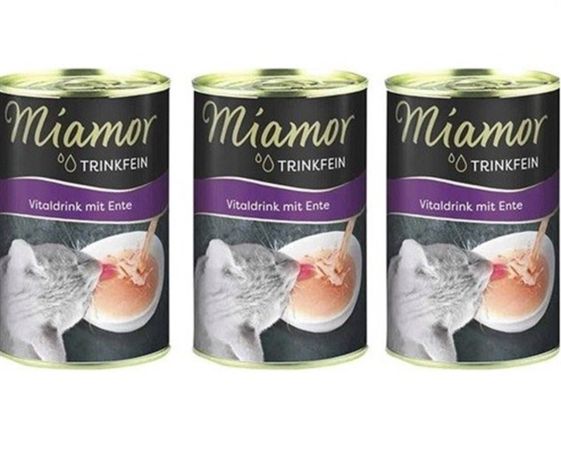 Miamor Vital Drink Ördekli Çorba Kedi Konservesi  135 ml  (3 adet)