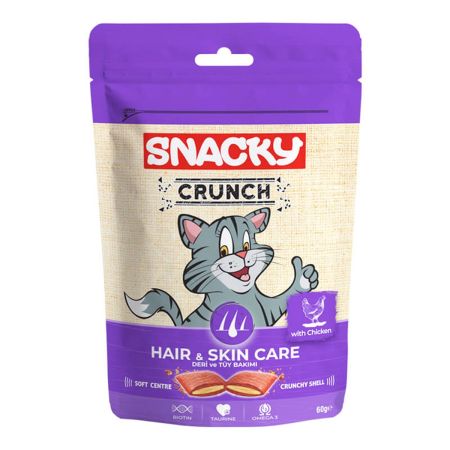 Snacky Crunch Hair Skin Care Tavuklu Kedi Ödülü  60 g