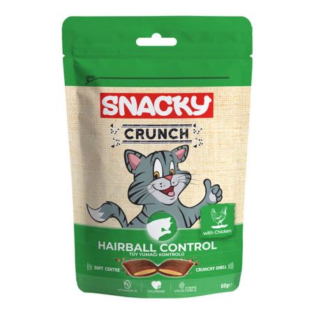 Snacky Crunch Hairball Control Tavuklu Kedi Ödülü  60 g