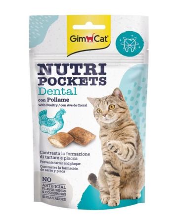 GimCat Nutri Pockets Dental Tavuklu Kedi Ödülü  60 g