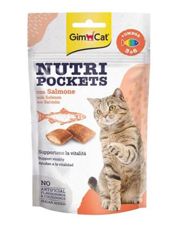 GimCat Nutri Pockets Somonlu Kedi Ödülü  60 g