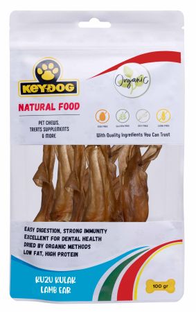 Keydog Natural Food Kuzu Kulağı Doğal Köpek Ödülü 100 g