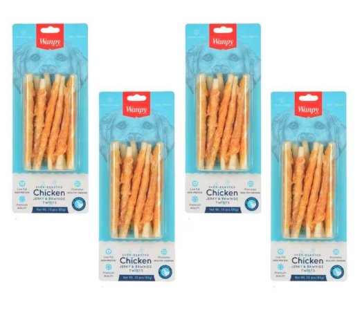 Wanpy Deri Üzerine Tavuk Sarılı Köpek Ödülü 85 gr x 4 Adet