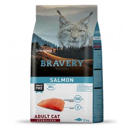 Bravery Tahılsız Kısırlaştırılmış Somonlu 2 kg Yetişkin Kuru Kedi Maması