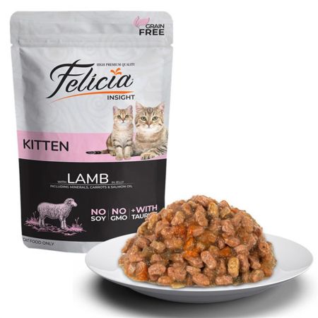 Felicia Kitten Tahılsız Kuzulu Yavru Kedi Konservesi 85 g