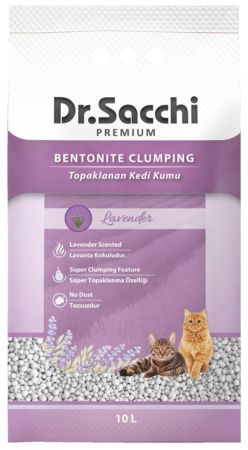 Dr.Sacchi Lavanta Kokulu Bentonit Kedi Kumu 10 Lt