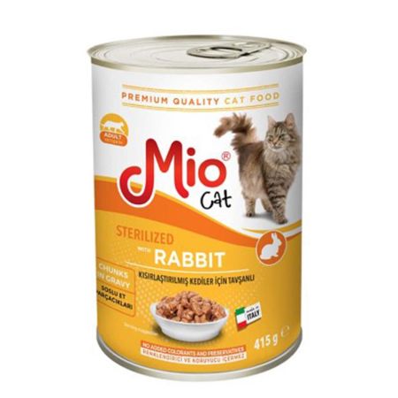 Mio Tavşanlı Kısırlaştırılmış Kedi Konserve Mama 415 g